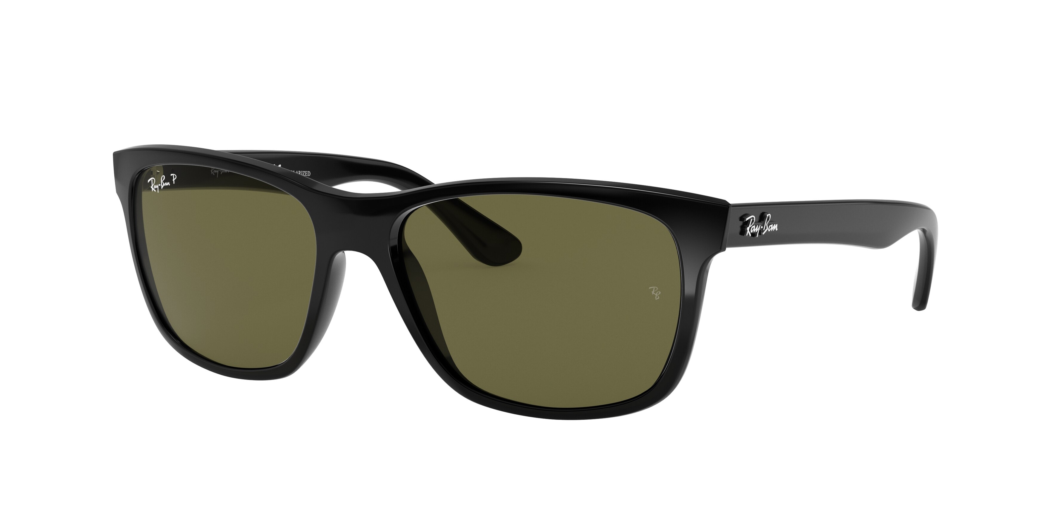Ray - Ban Herren RB4181 RB4181 601/9A Sonnenbrillen Injiziert Schwarz G15 Quadratisch Polarisiert-image